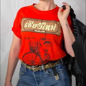 Thailand Bright Orange Graphic Tee